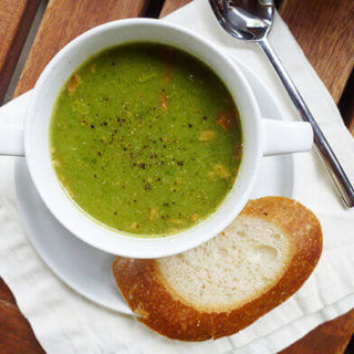 Pureed swiss chard soup