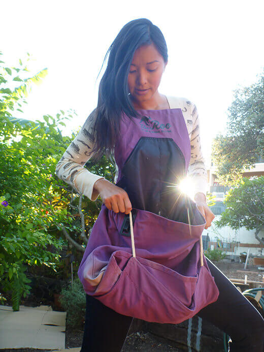 Pull the side cords to release the pouch