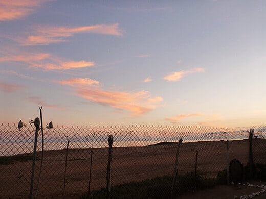 Pink sunset colors