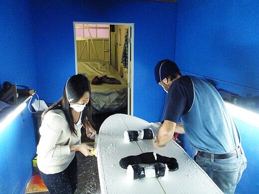 Using surforms to grate away the excess foam