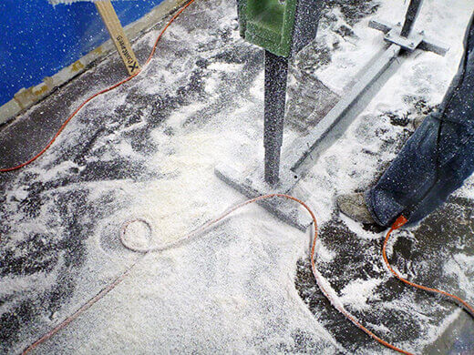It looked like a snow globe inside our shaping bay