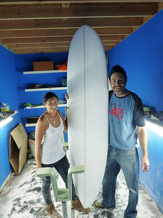 The (almost) finished surfboard