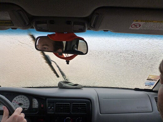 A Mexican winter downpour