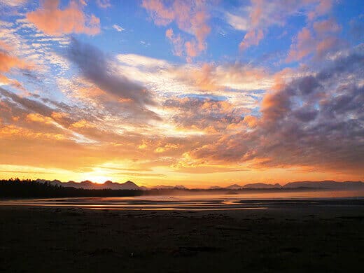 Sunrise over Clayoquot Sound Biosphere Reserve