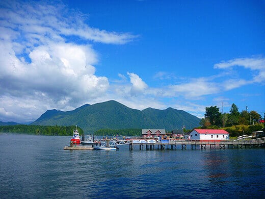 The village of Tofino on Vancouver Island.