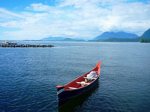 Canoe on Vancouver Island.