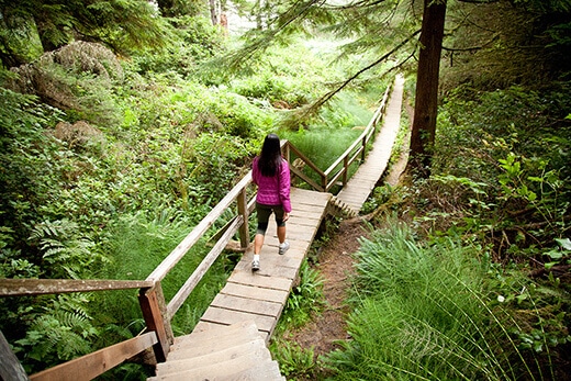 Schooner Beach Trail on the west coast of Vancouver Island.