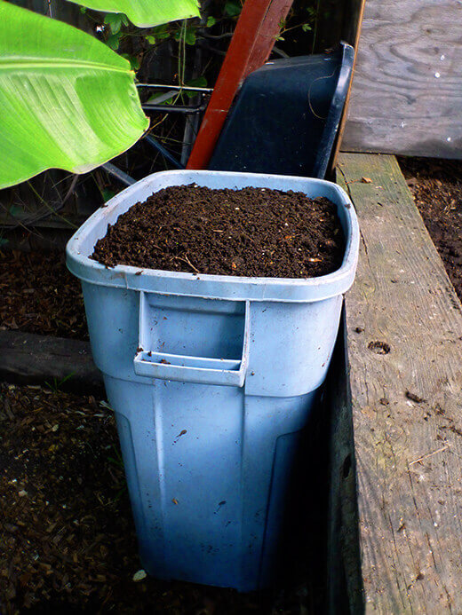 Finished and sifted compost