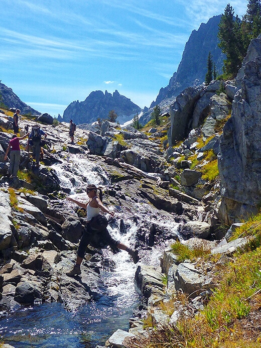 A creek flowing out of Iceberg Lake