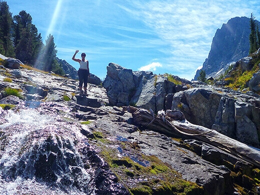 A creek flowing out of Iceberg Lake