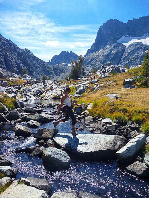 A creek flowing out of Iceberg Lake