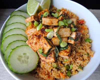Basil-tofu-bowl-with-stir-fried-quinoa-step-by-step-recipe