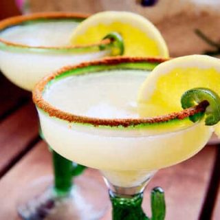 Jalapeño-grapefruit margaritas from the garden