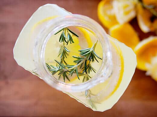 Fresh-squeezed rosemary lemonade