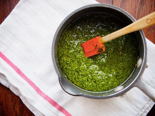 Pesto-butter sauce