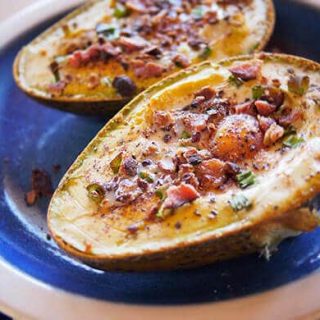 Eggvocado (baked egg inside an avocado)