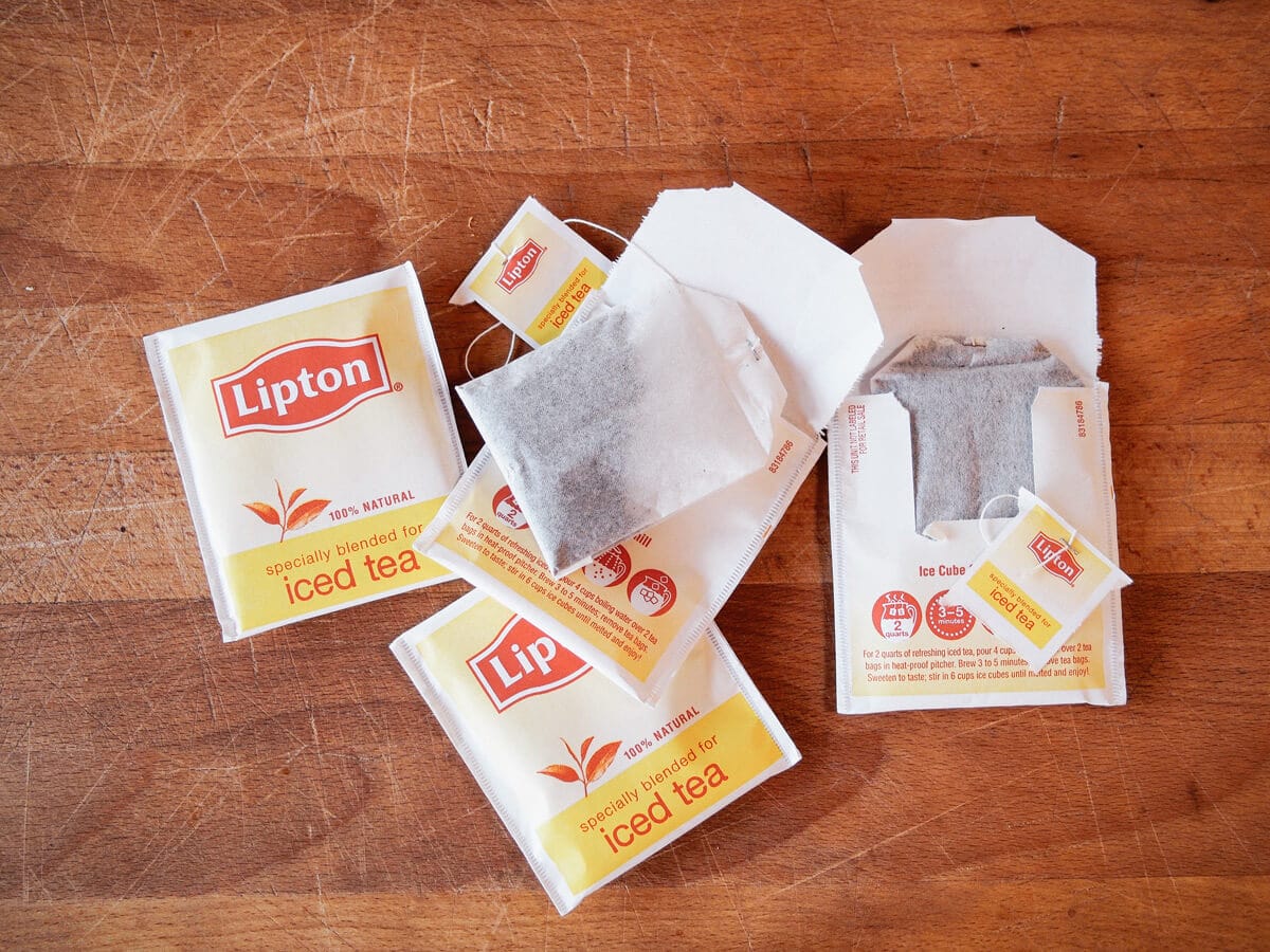 Family size iced tea bags