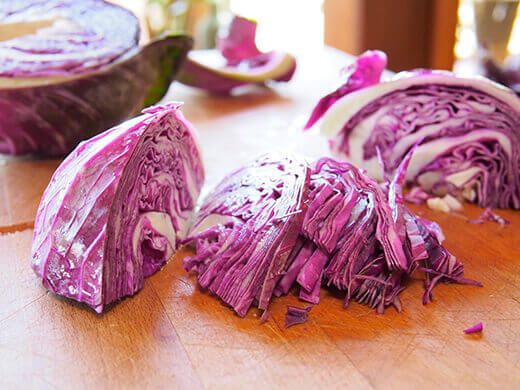 Slice cabbage