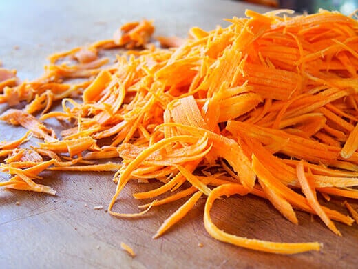 Carrot slivers