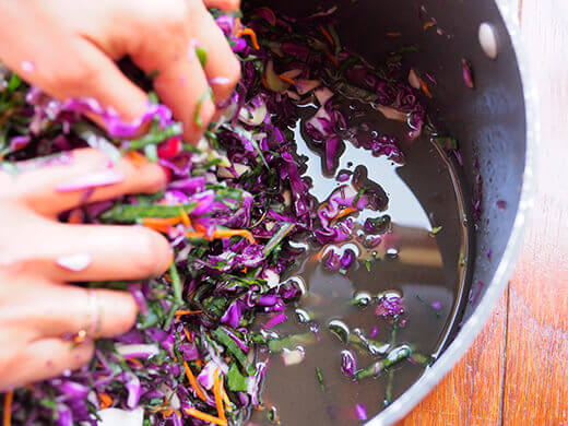 Liquid released from vegetables