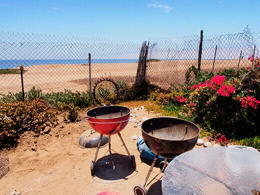 Old charcoal Weber grills
