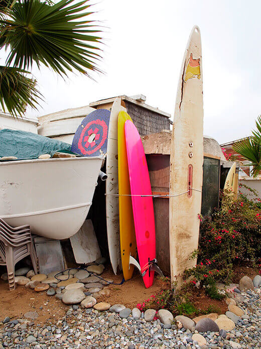 Surfboard rack in progress