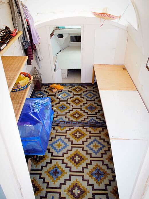 New rugs and a bench