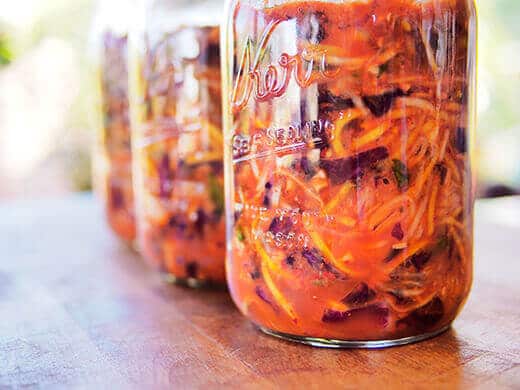 Red cabbage kimchi