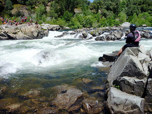 Scouting the Class IV Troublemaker rapid