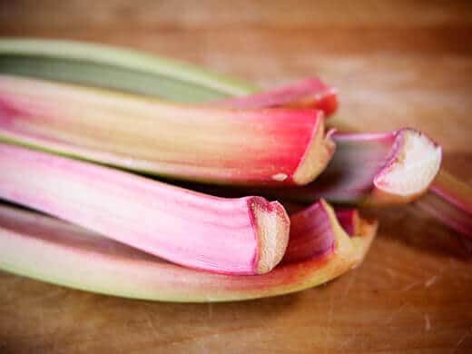 Fresh rhubarb