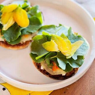 True French sorrel on toast