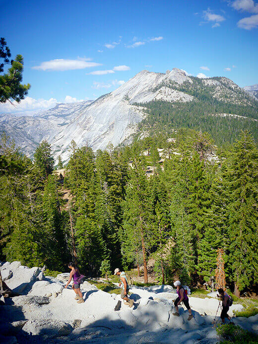 Hiking up the subdome