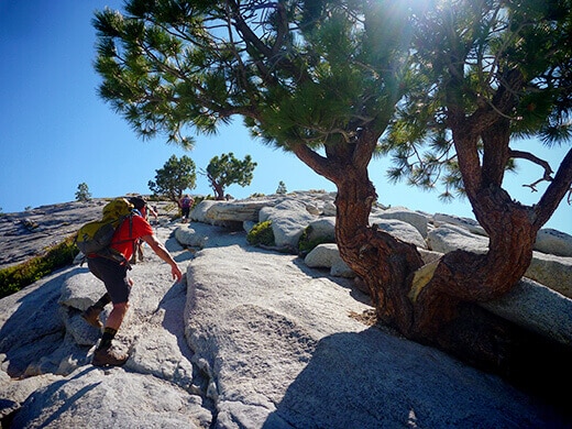 Hiking up the subdome