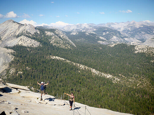 Making it to the top of the cables