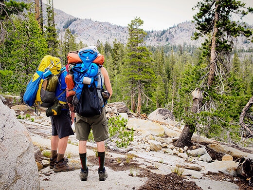 Cross-country hike from trailhead to Raisin Lake