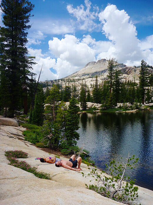 Relaxing at Raisin Lake