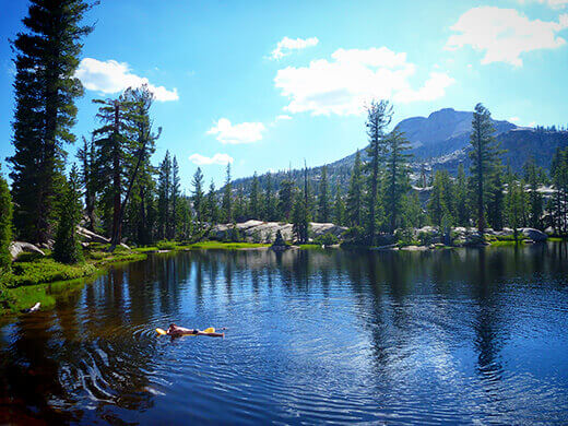 Floating in Raisin Lake