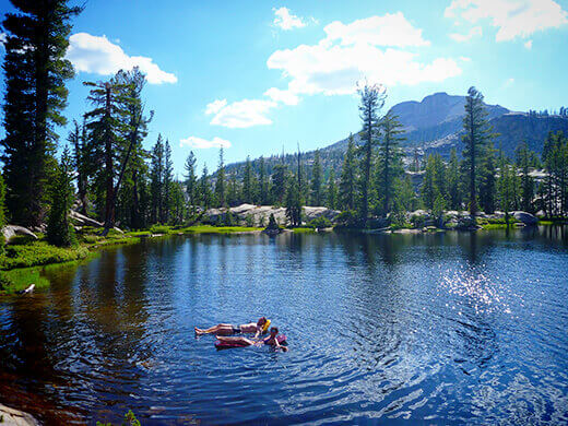 Floating in Raisin Lake