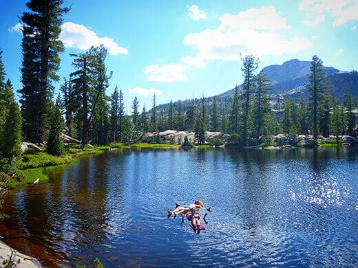 Floating in Raisin Lake