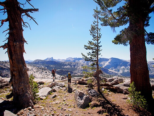 Hiking on the May Lake trail