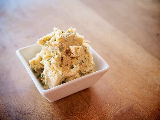 Homemade cilantro-lime compound butter