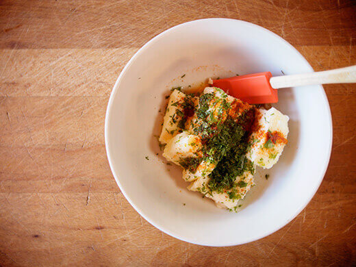 Mash all ingredients together