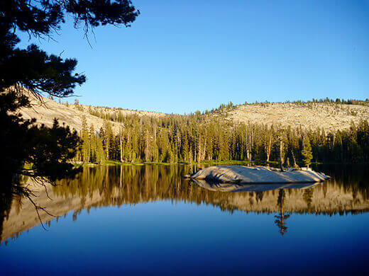 The island in Sunrise Lake