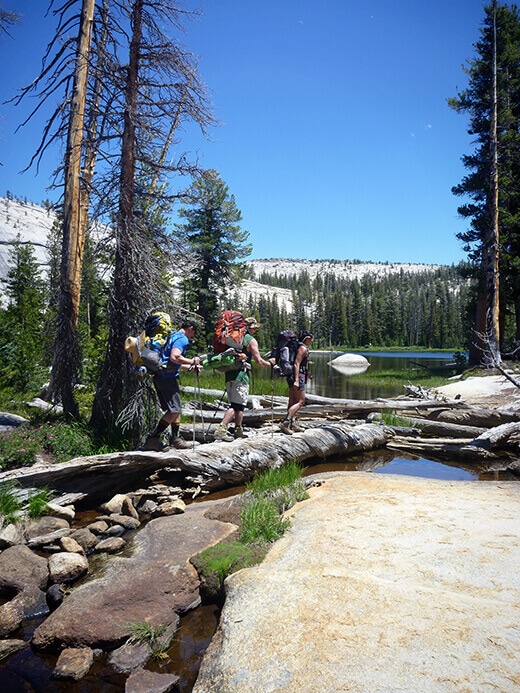 Hiking out of Sunrise Lakes