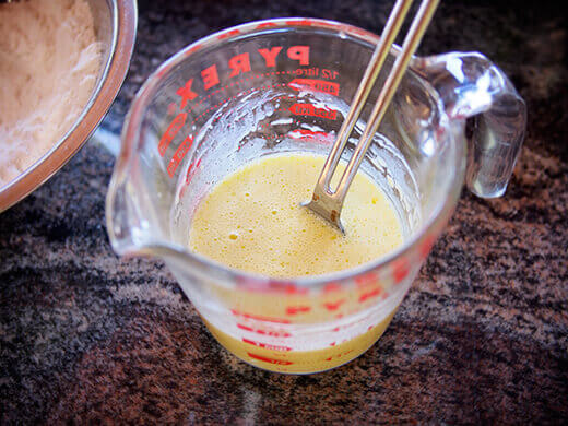 Whisk together wet ingredients