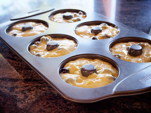 Fill your donut mold with batter