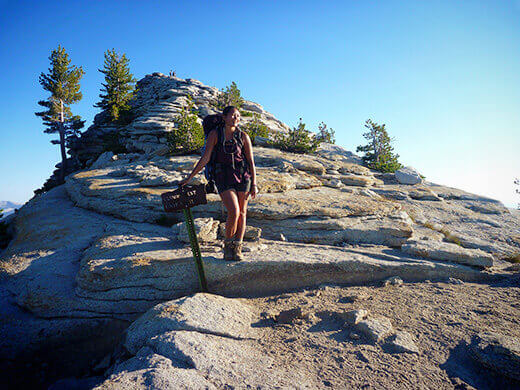 At the start of the Cloud's Rest Foot Trail
