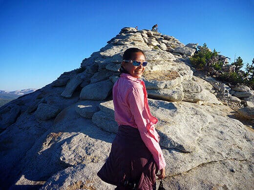 Walking on the infamous Cloud's Rest Foot Trail