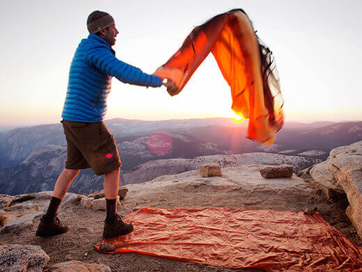 Our tent catching that golden hour glow