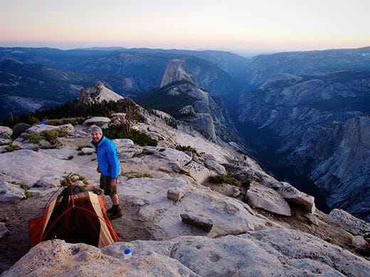 Setting up camp on Cloud's Rest